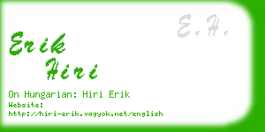 erik hiri business card